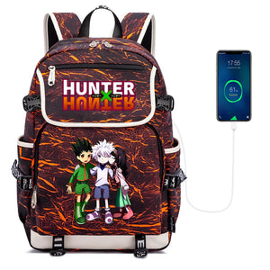 Anime Hunter Hunter Canvas Backpack Zipper Rucksack Casual School Bag