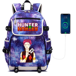 Anime Hunter Hunter Canvas Backpack Zipper Rucksack Casual School Bag