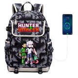 Anime Hunter Hunter Canvas Backpack Zipper Rucksack Casual School Bag