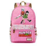 Anime Hunter Hunter Canvas Backpack Casual Pink Schoolbag Travel Laptopbag