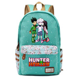 Anime Hunter Hunter Teenager Zip Backpack Student Green Schoolbag