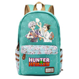 Anime Hunter Hunter Teenager Zip Backpack Student Green Schoolbag