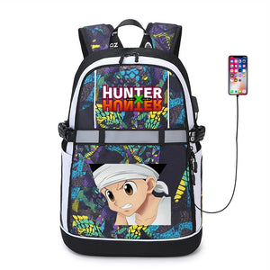 Anime Hunter Hunter USB Backpack Student Casual Bookbag Schoolbag Bag
