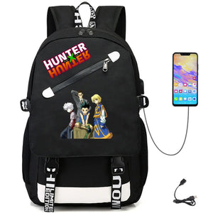 Anime Hunter Hunter USB Casual Backpack Oxford Schoolbag