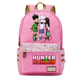 Anime Hunter Hunter Zipper Backpack Student Pink Schoolbag