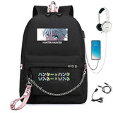 Anime Hunter x Hunter USB Backpack for School Girls Teenager Student