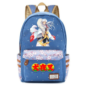 Inuyasha Canvas Backpack Teenager Schoolbag Travel Laptop Bag