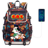 Inuyasha Casual Packsack Teenagers Rucksack USB Charging Backpack
