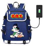 Inuyasha Casual Packsack Teenagers Rucksack USB Charging Backpack