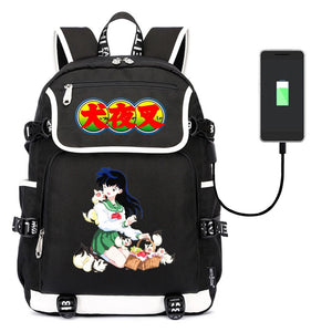 Inuyasha Casual Packsack Teenagers Rucksack USB Charging Backpack
