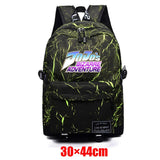 JOJO'S Bizarre Adventure Zipper Packsack Fabric Backpack Unisex Schoolbag