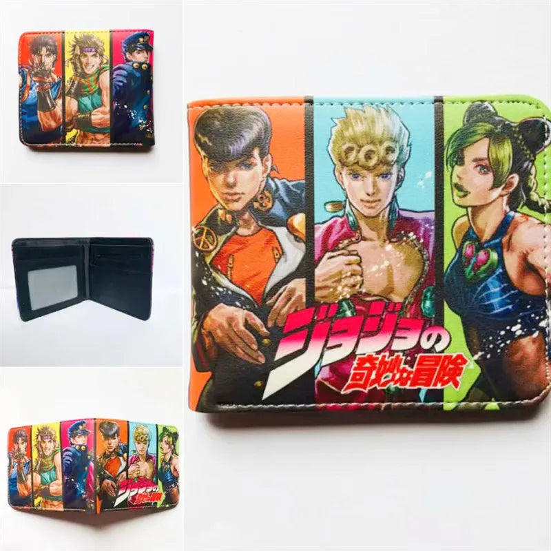 JoJo's Bizarre Adventure Jotaro Wallet Short PU Purse Cosplay Gift