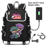 JoJo's Bizarre Adventure USB Charging Travel Laptop Bag Canvas