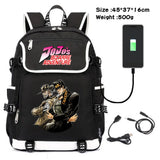 JoJo's Bizarre Adventure USB Charging Travel Laptop Bag Canvas