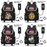 JoJo's Bizarre Adventure USB Charging Travel Laptop Bag Canvas