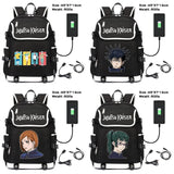 Jujutsu Kaisen Canvas Packsack USB Charging Teenagers Backpack