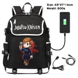 Jujutsu Kaisen Canvas Packsack USB Charging Teenagers Backpack