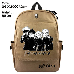 Jujutsu Kaisen Canvas Backpack Student Schoolbag Travel Laptop Cosplay