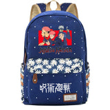 Jujutsu Kaisen Dark Canvas Backpack Schoolbag Laptopbag