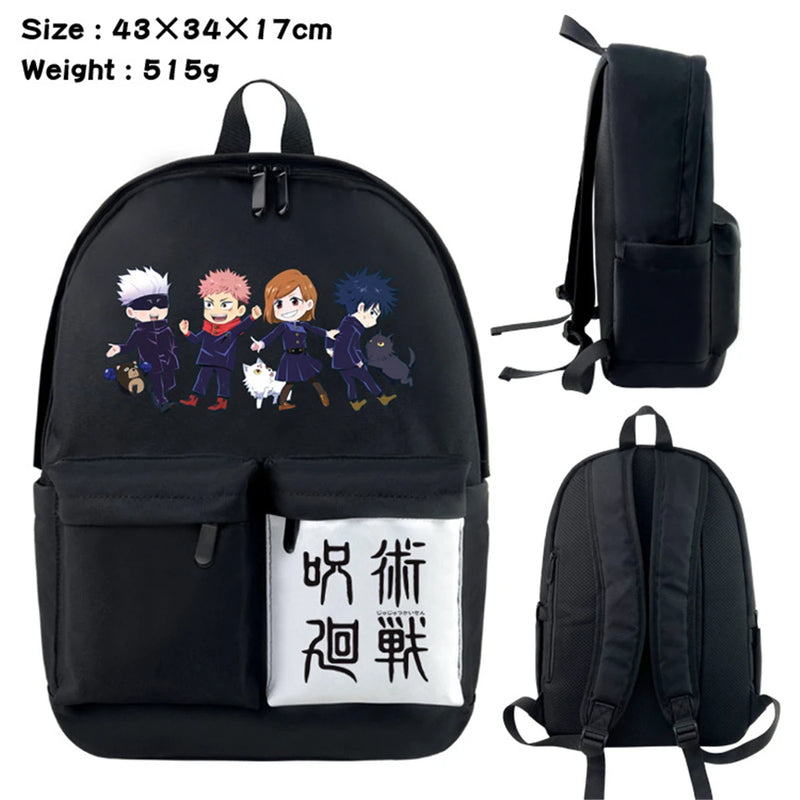 Jujutsu Kaisen Nylon Backpack Student Schoolbag Laptop Bag