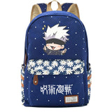 Jujutsu Kaisen Zip Backpack Canvas Schoolbag Travel Laptop Bag