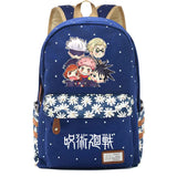 Jujutsu Kaisen Zip Backpack Canvas Schoolbag Travel Laptop Bag