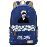 Jujutsu Kaisen Zip Backpack Canvas Schoolbag Travel Laptop Bag