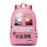 Jujutsu Kaisen Zipper Backpack Student Schoolbag Canvas Packsack