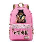 Jujutsu Kaisen Zipper Backpack Student Schoolbag Canvas Packsack