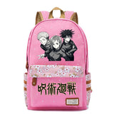Jujutsu Kaisen Zipper Backpack Student Schoolbag Canvas Packsack