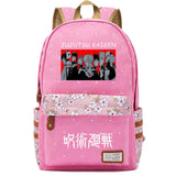 Jujutsu Kaisen Zipper Backpack Student Schoolbag Canvas Packsack