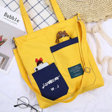 Anime Kiki's Service Canvas Shoulder Bag Large Capacity Handbags Women Bags