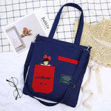 Anime Kiki's Service Canvas Shoulder Bag Large Capacity Handbags Women Bags