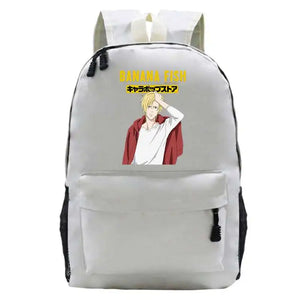 Anime Laptop Banana Fish Backpack School Bag Rucksack Anti Theft Men Backbag