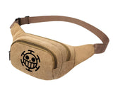 Anime Law Skull Canvas Waist Pack Bag Pouch Belt Travel Hip Casual Fanny Bag