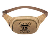 Anime Law Skull Canvas Waist Pack Bag Pouch Belt Travel Hip Casual Fanny Bag
