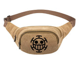 Anime Law Skull Canvas Waist Pack Bag Pouch Belt Travel Hip Casual Fanny Bag