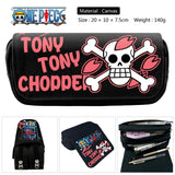 Anime Luffy Law Zip Pencil Case Boys Girls Cosmetic Bag