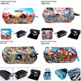 Anime Luffy Law Luffy Canvas Pencil Case Student Penbag Women Portable