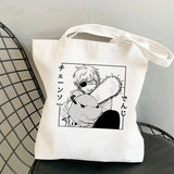Chainsaw Man Tote Bag Canvas Shoulder Eco Hip Hop Shopping Women
