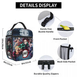 Tanjiro Kimetsu No Yaiba Insulated Lunch Bag Demon Slayer Portable Tote