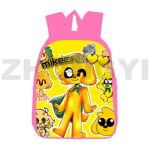 Anime Mikecrack Backpack 3D Pink Hot Game 16 Inch School Bag for Girl