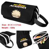 Anime My Hero Academia Deku Shoto Pencil Case Double Zipper School Bags