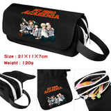 Anime My Hero Academia Deku Shoto Pencil Case Double Zipper School Bags