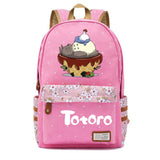 Totoro Canvas Backpack Casual Schoolbag Teenger Packsack Mochila