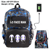 Anime My Neighbor Totoro Backpack Student Schoolbag USB Casual Travel Knapsack