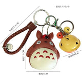 Totoro Cartoon Keychain Lanyard Cat Totoro Ball Pendant Key Rings