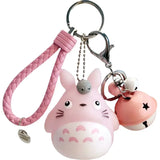 Totoro Cartoon Keychain Lanyard Cat Totoro Ball Pendant Key Rings
