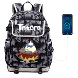 Anime Totoro Casual Backpack Canvas Packsack Zipper School Bag
