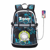 Anime My Neighbor Totoro Reflective Stripe USB Backpack